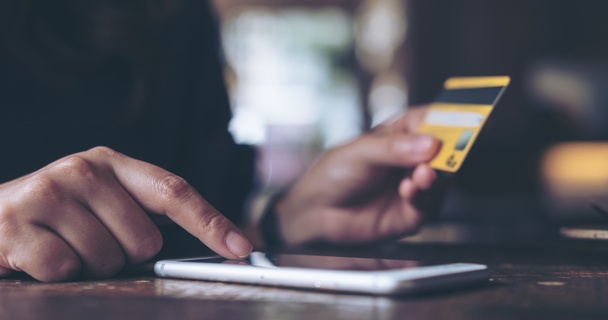 woman transferring money