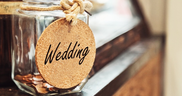 pot of savings for a wedding