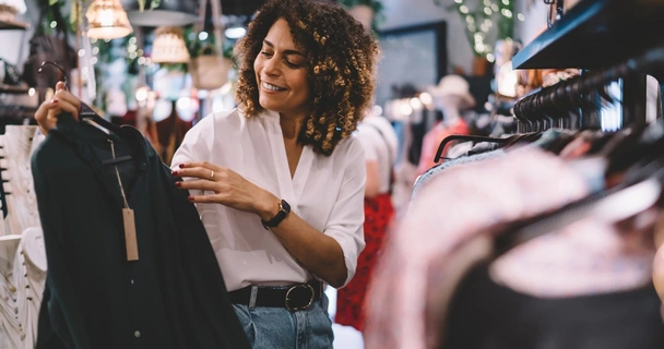 woman clothes shopping