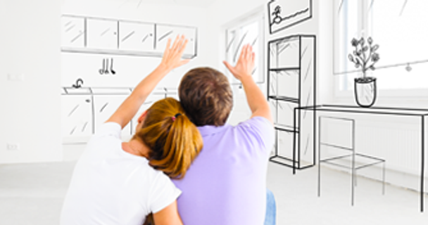 Couple visualising their new home
