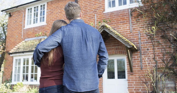Couple viewing a house