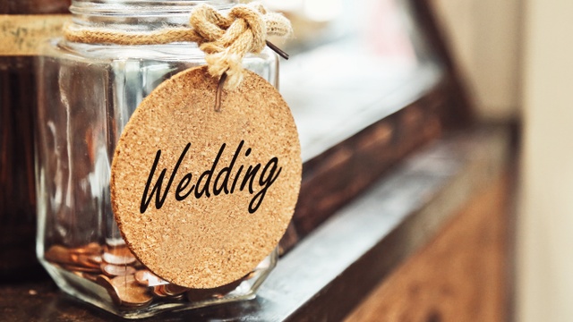 pot of savings for a wedding