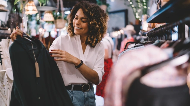 woman clothes shopping