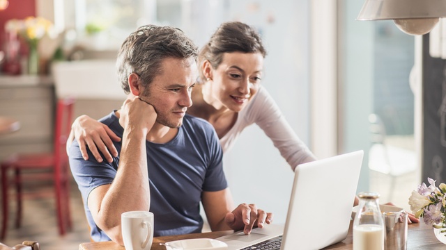 couple budgeting their finances