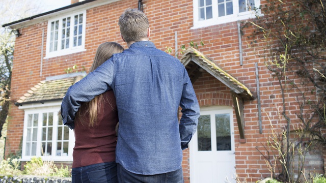Couple viewing a house