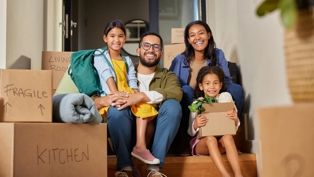 Family moving into new home