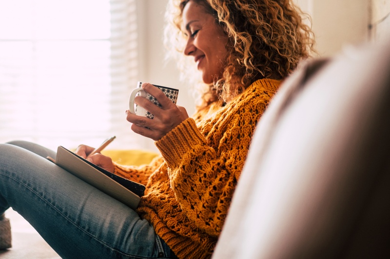 woman making notes