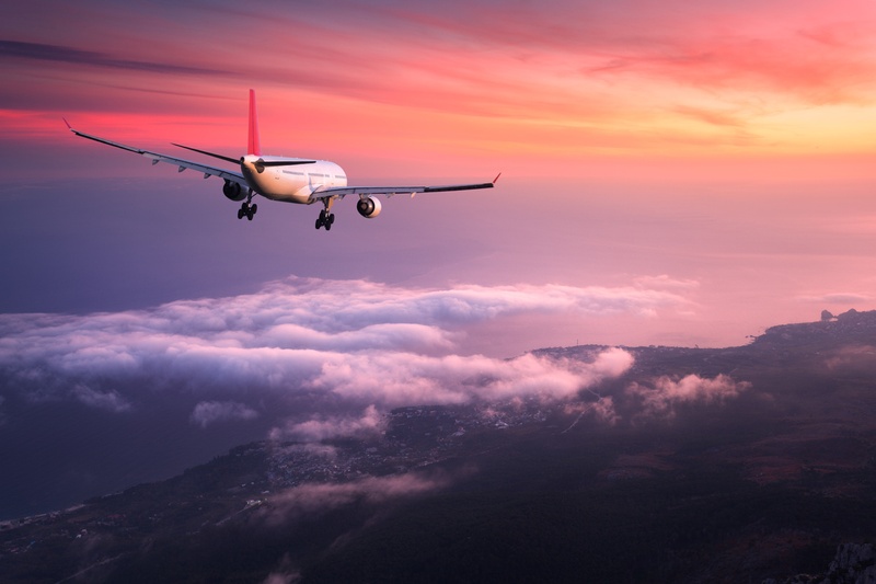 Plane in the sky