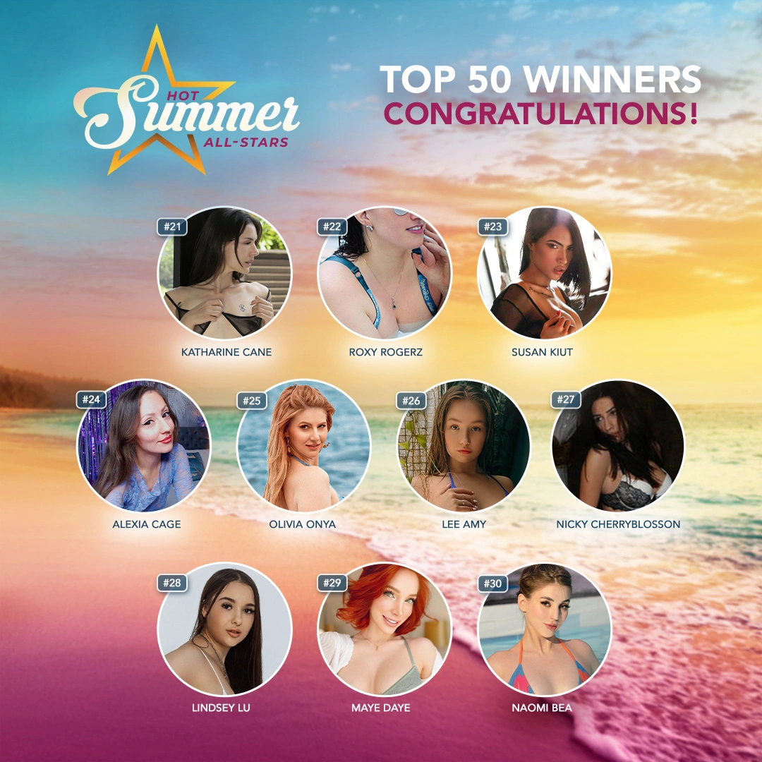 Flirt4Free live sex cams Summer contest top 30 girls