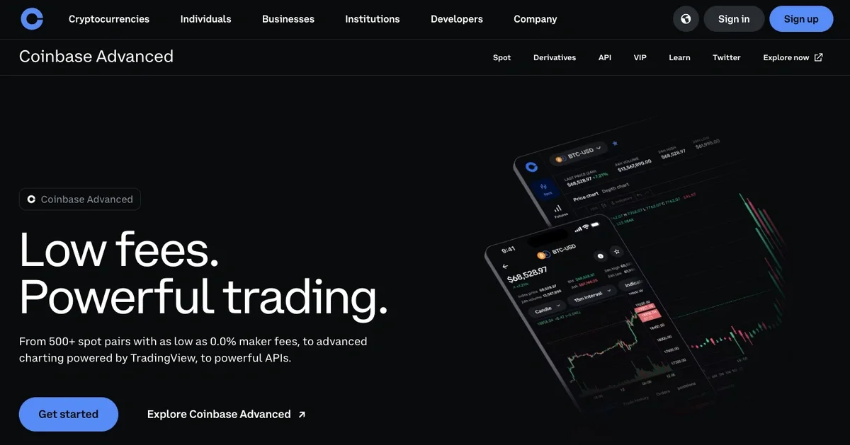 Coinbase Advanced most trusted for day traders
