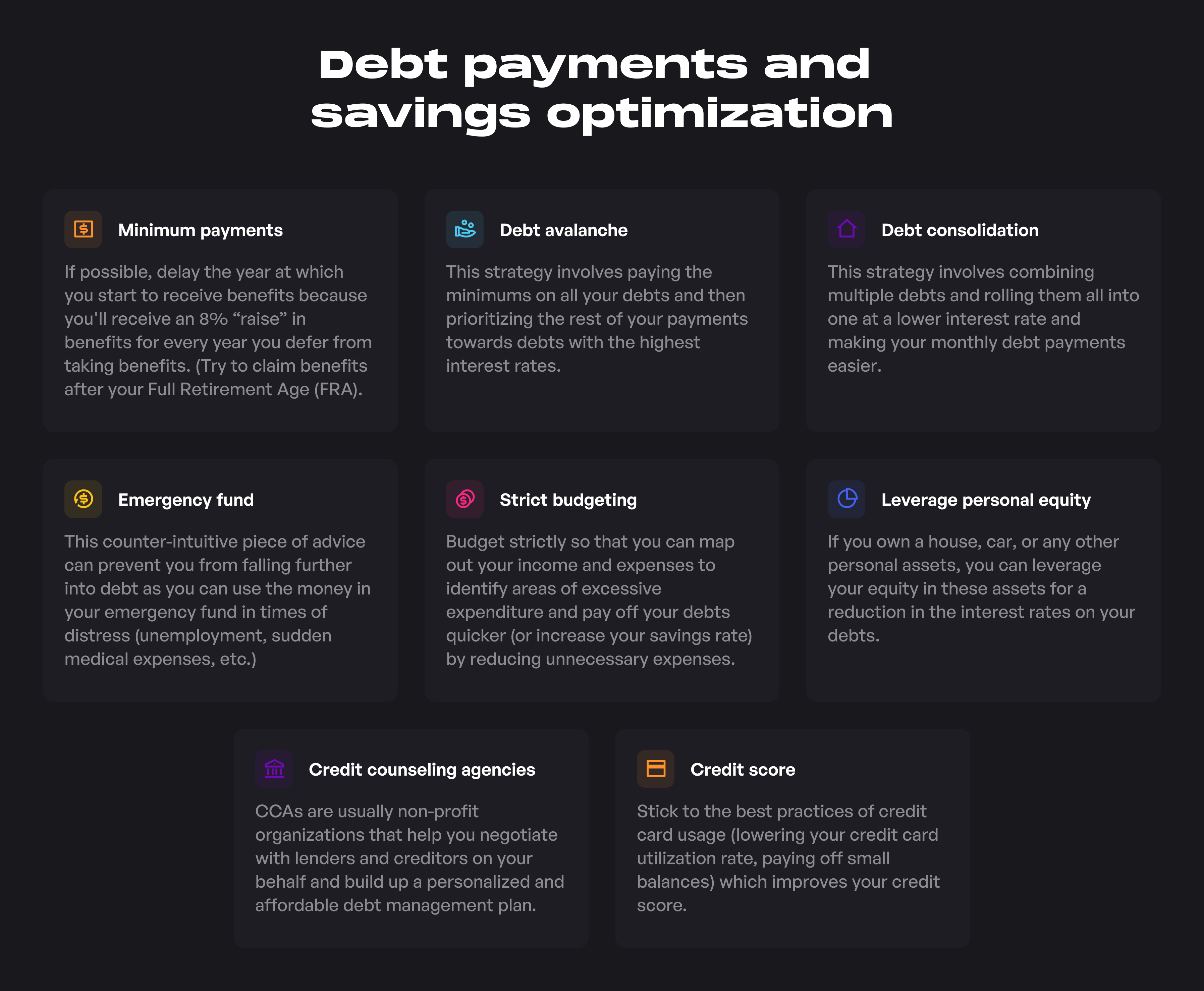 Debt payments and  savings optimizati...