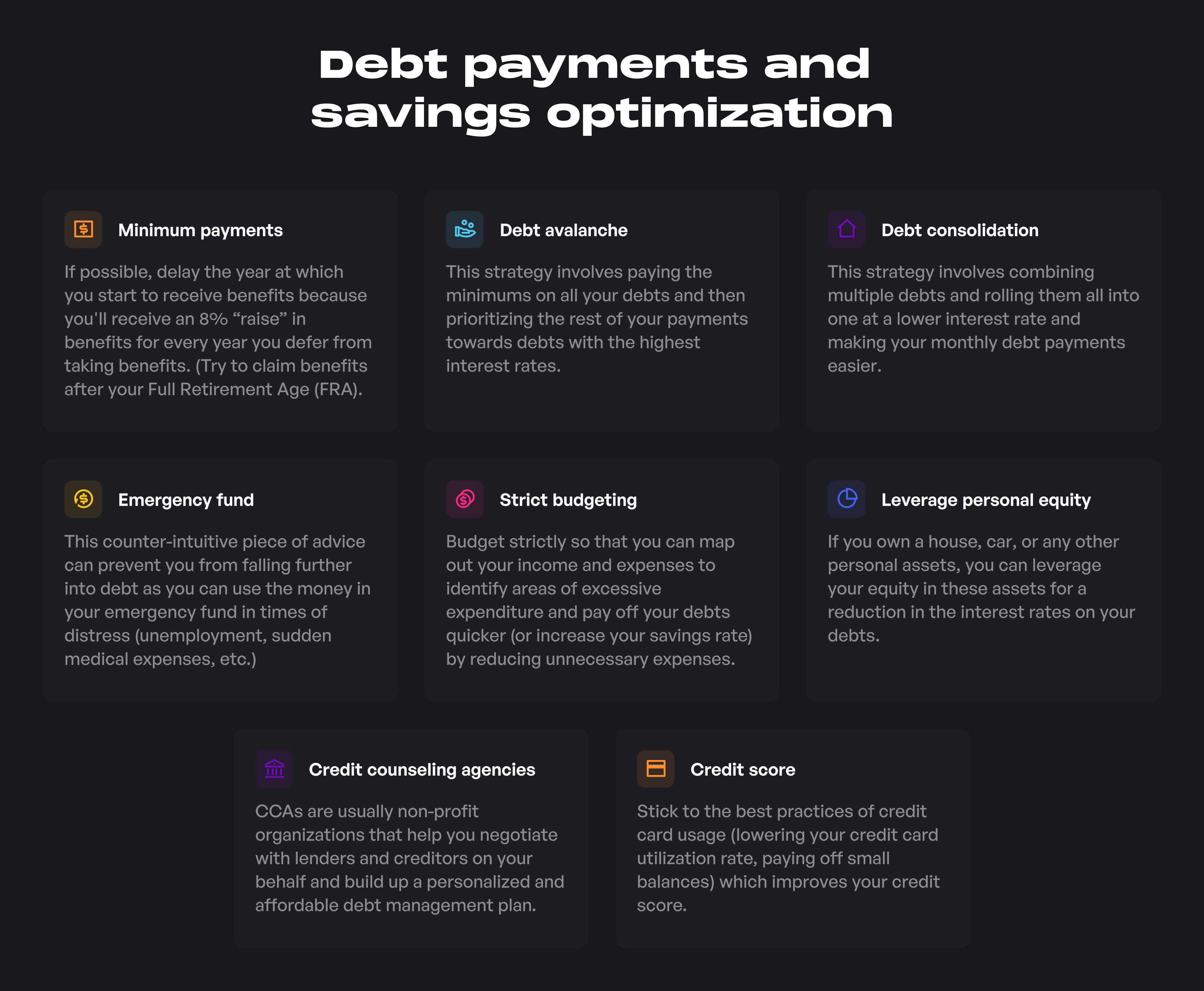 Debt payments and savings optimizati...