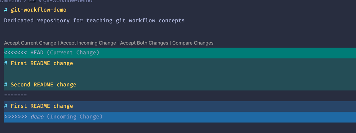 VS Code merge conflict helper