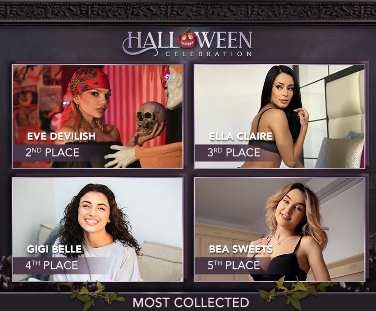 Flirt4Free Halloween webcam contest leaderboard.