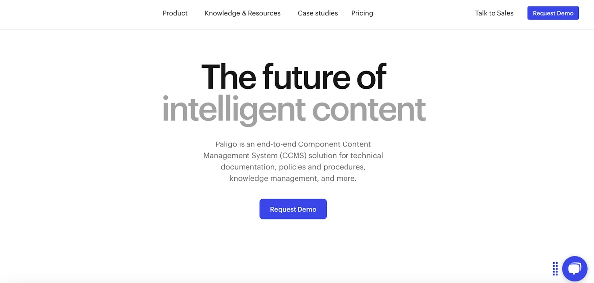 Paligo homepage