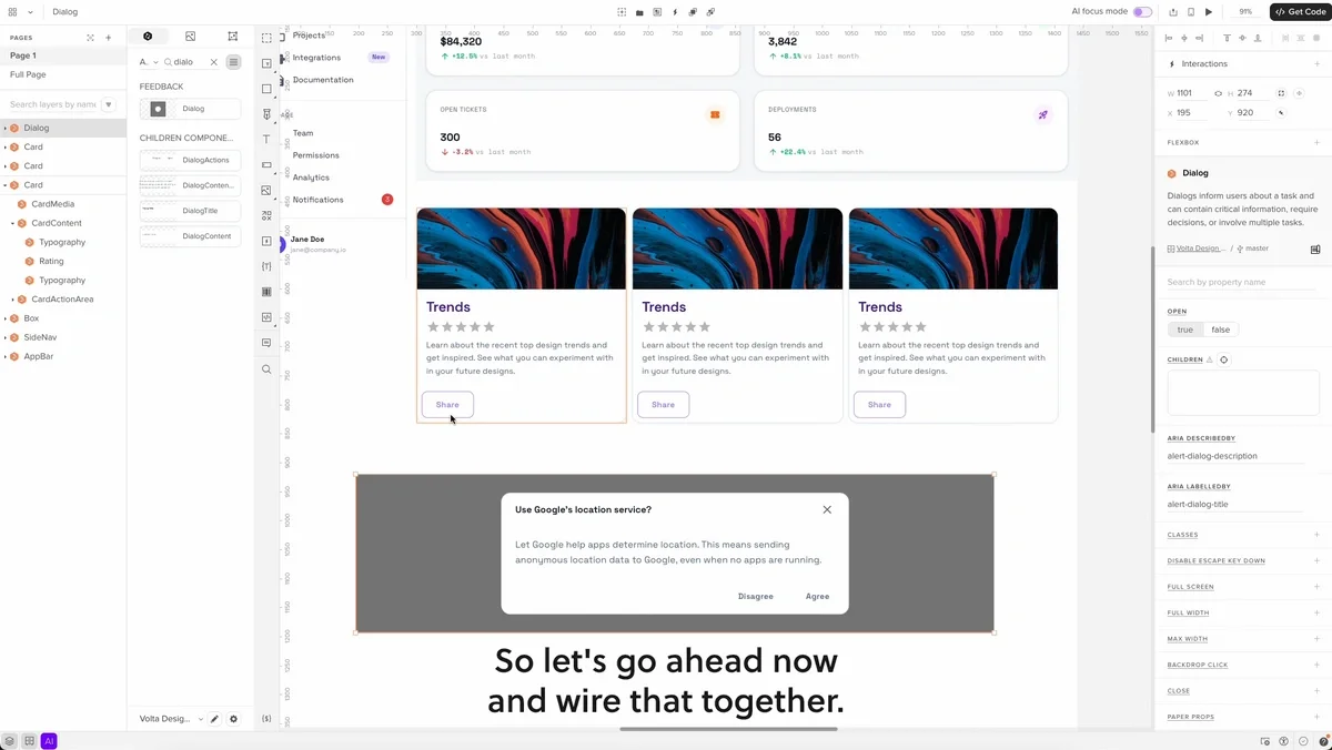 Manual Design With Synced Components