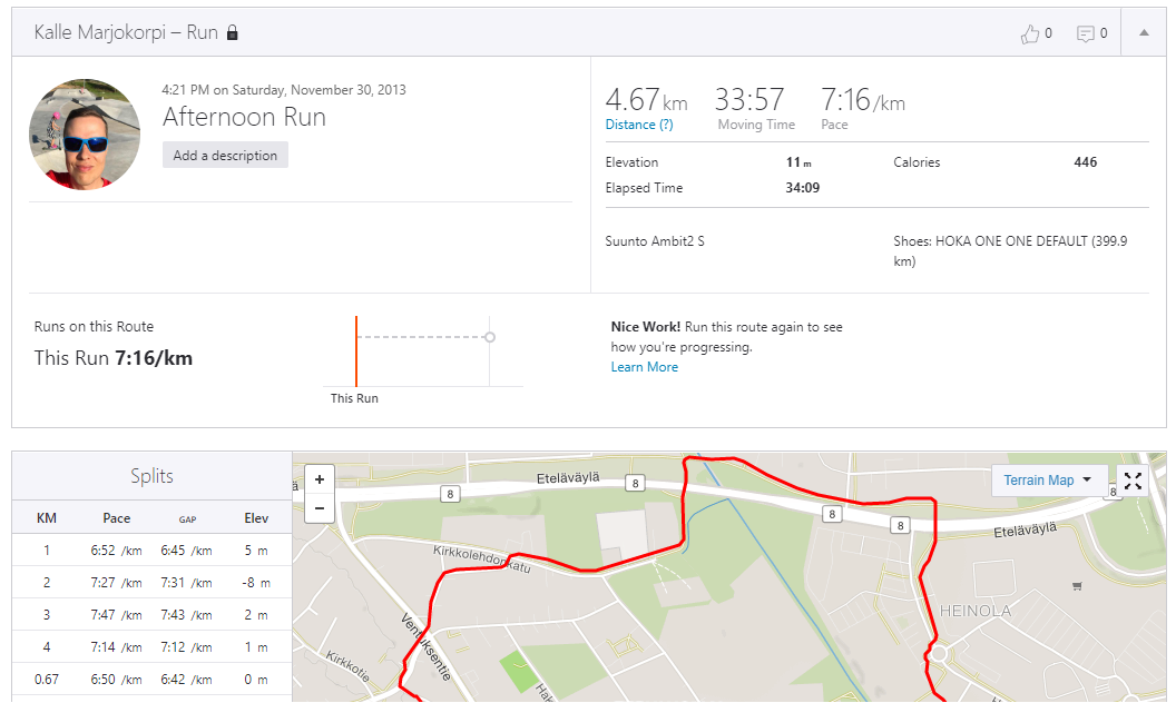 tic exercise to strava