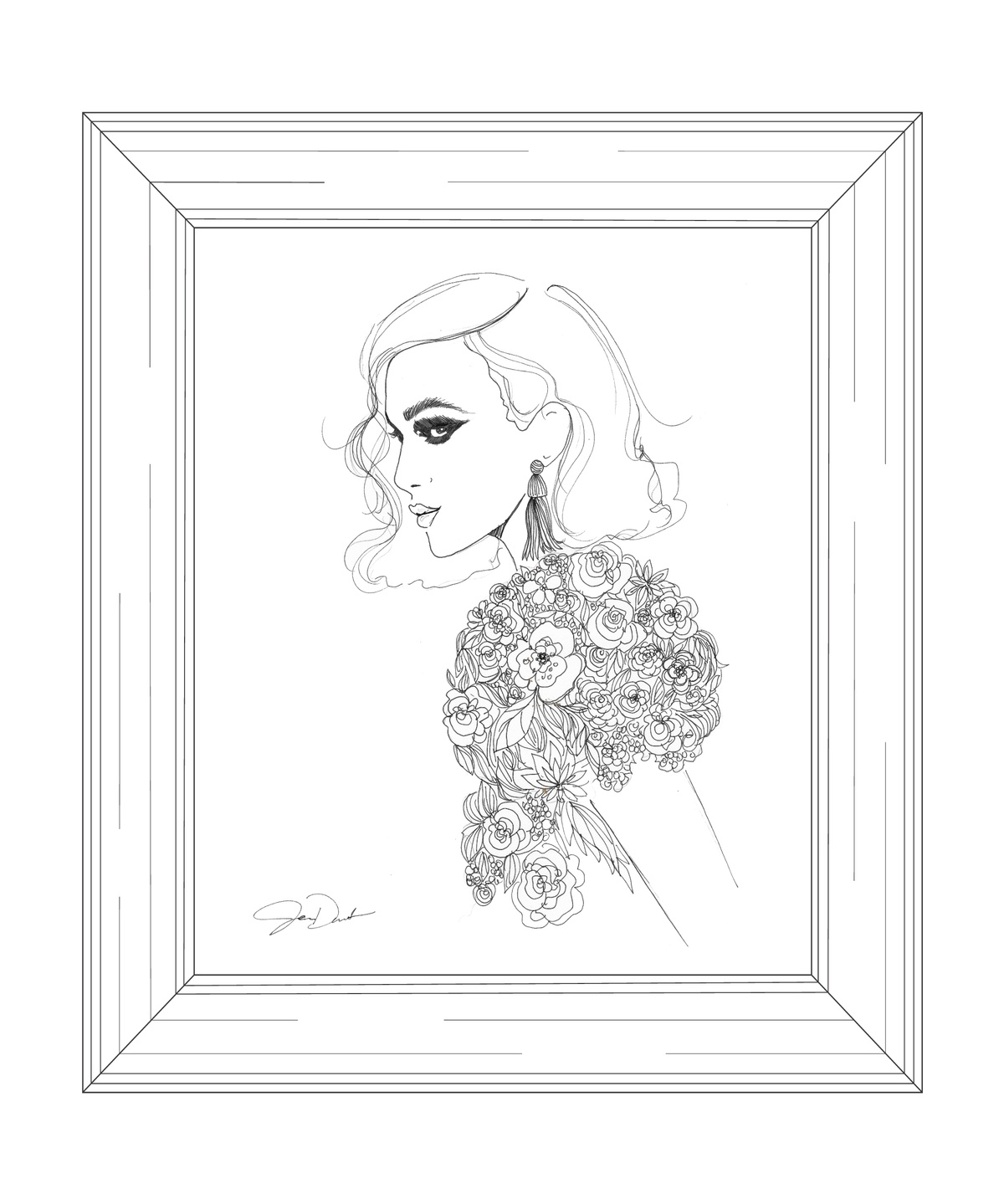 framing coloring pages