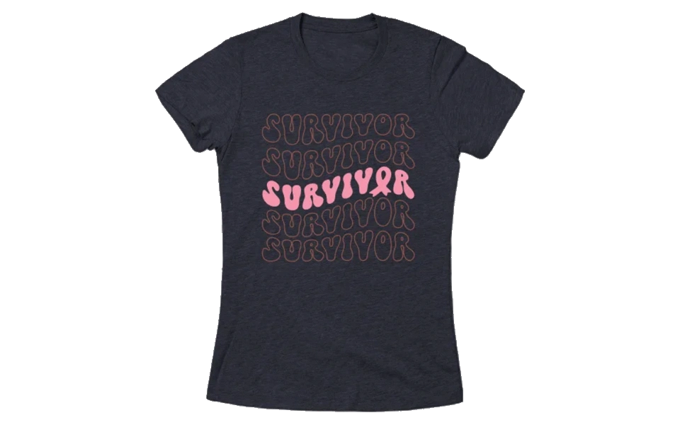 Survivor-ribbon-shirt-breast-cancer-s...