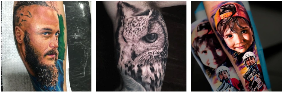examples of realism style tattoos