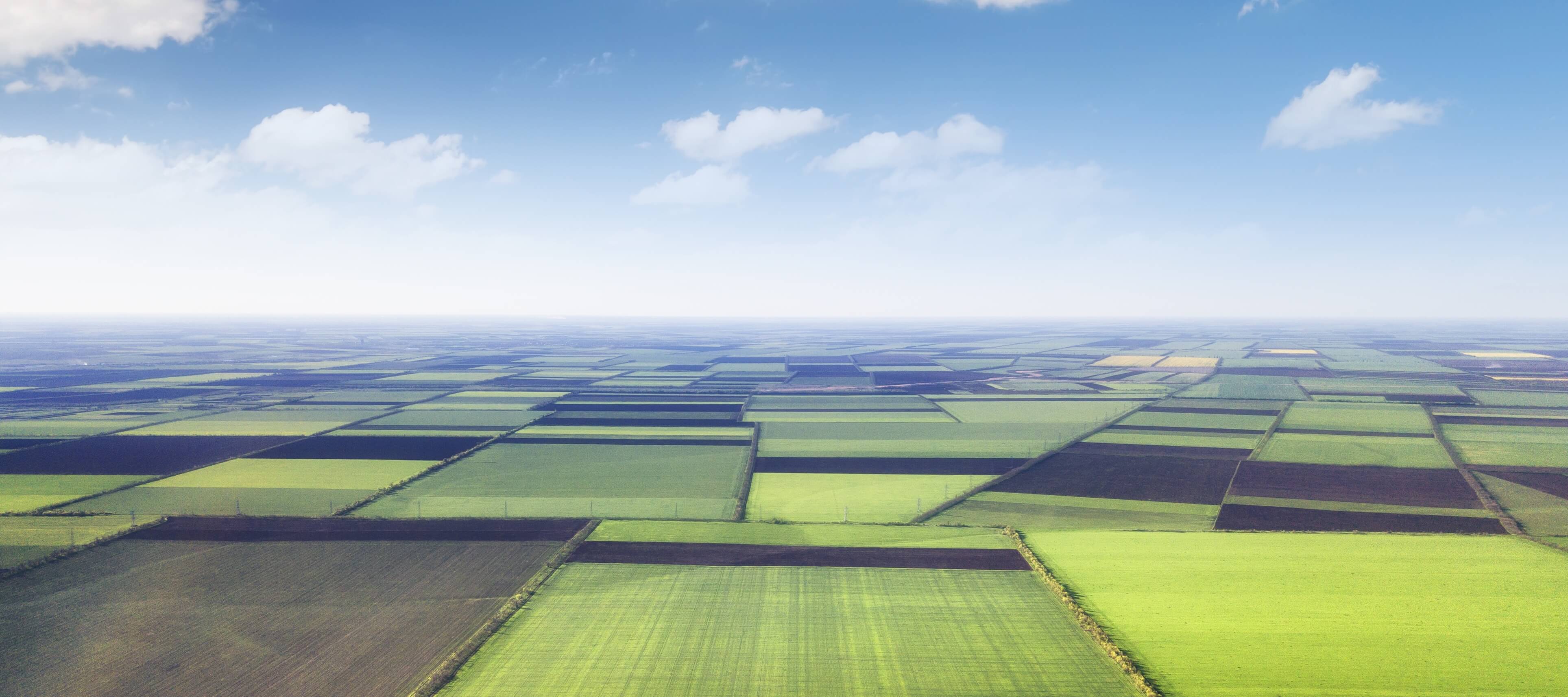 aerial image of farm