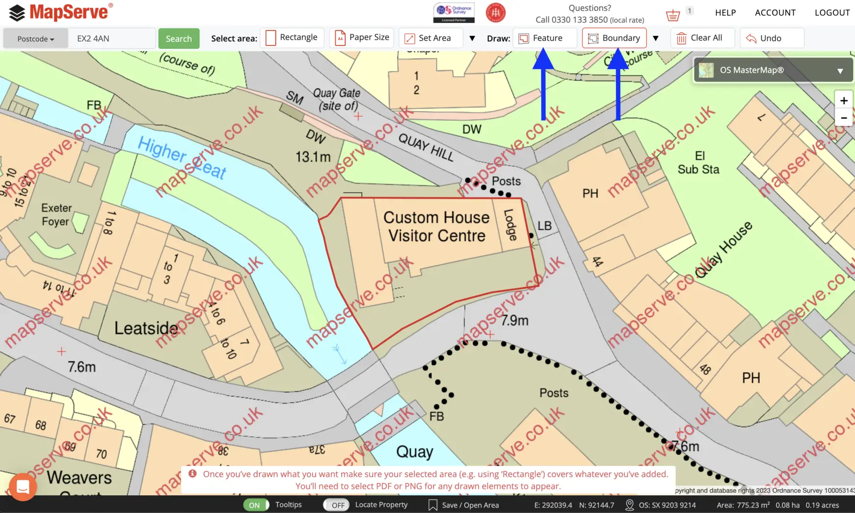 MapServe® automatic boundary tools