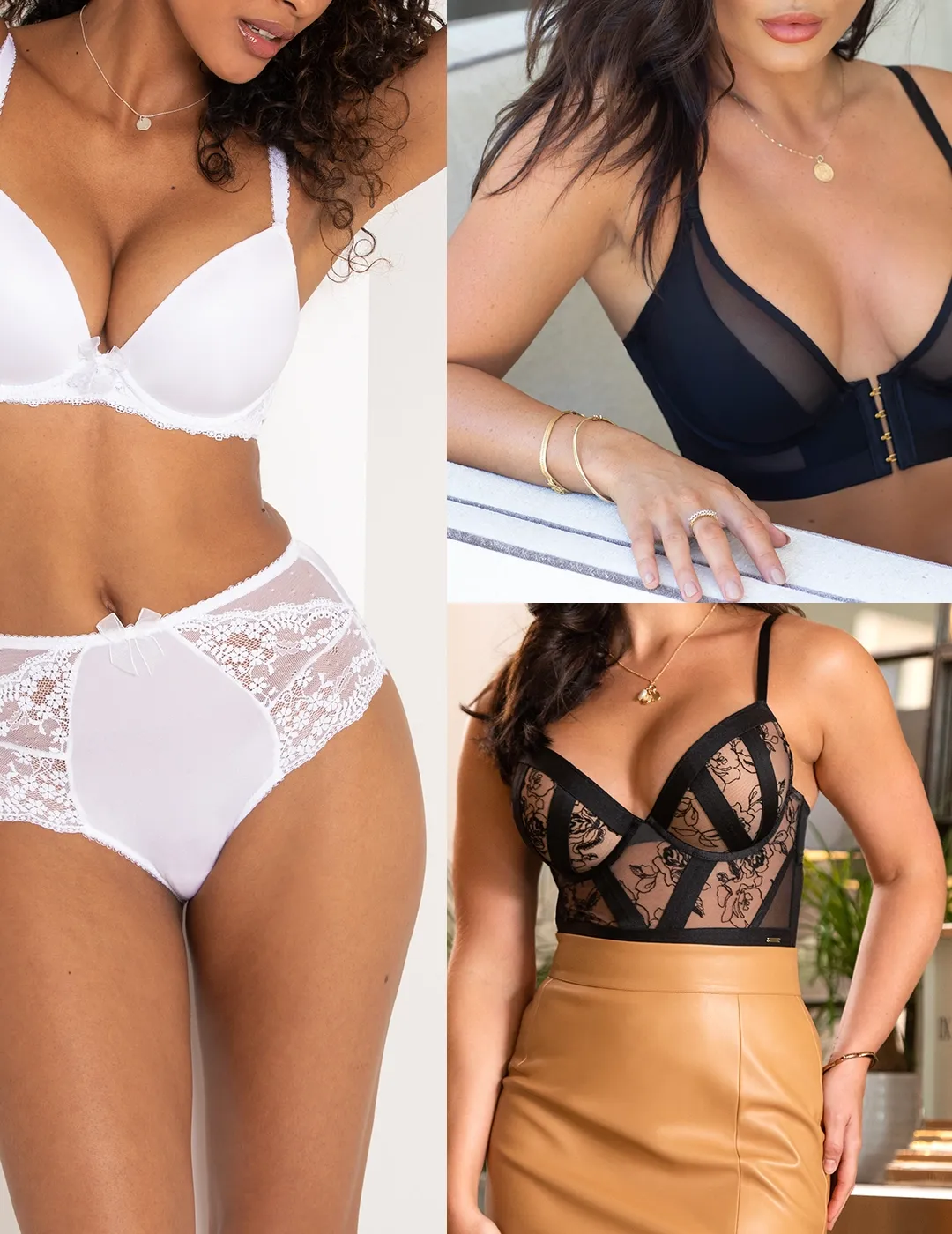 Seductive Lace Lingerie Set: O-Ring One-Piece Bodysuit For