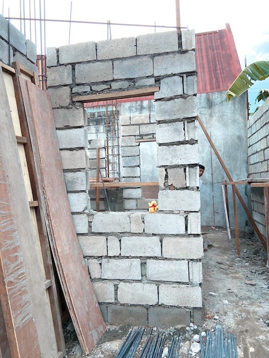 construction of house first level outside