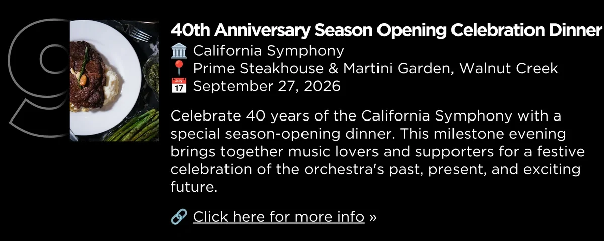 40th Anniversary Season Opening Celebration Dinner