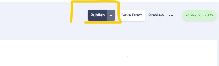 Publish button