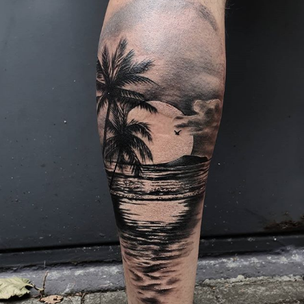 Mountain and Beach Tattoo Design Ideas for 2021 | Tattoos Wizard