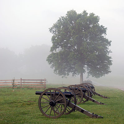 Gettysburg cannons by Bill Hart.