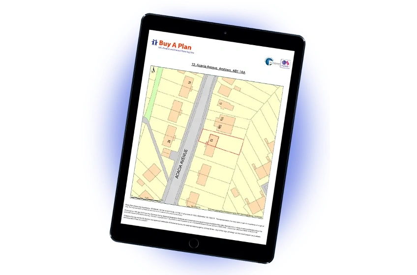 BuyAPlan® PDF sample on an IPad