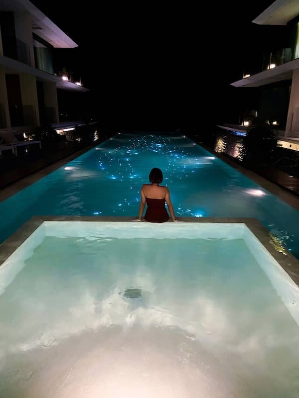 Escala Tagaytay pool and view at night