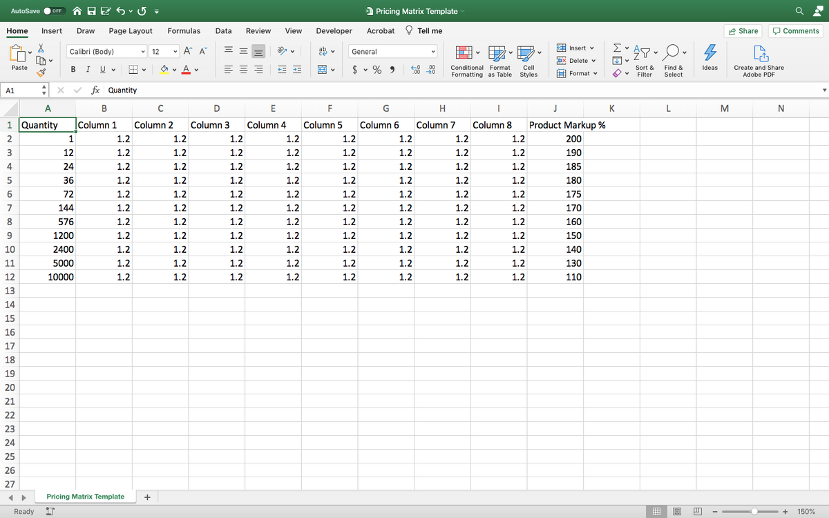 The Printavo Price Matrix Template