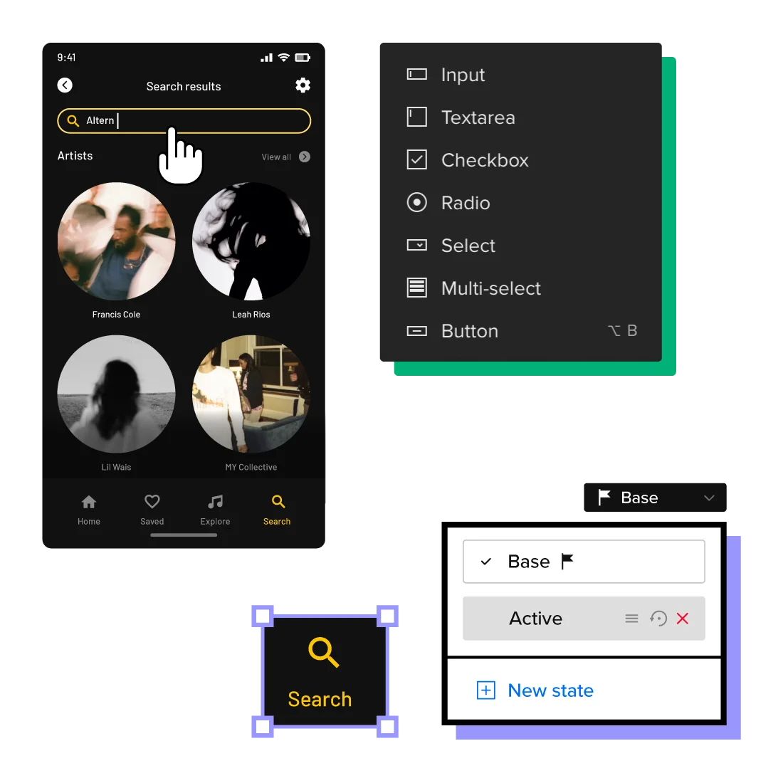 Interactive components