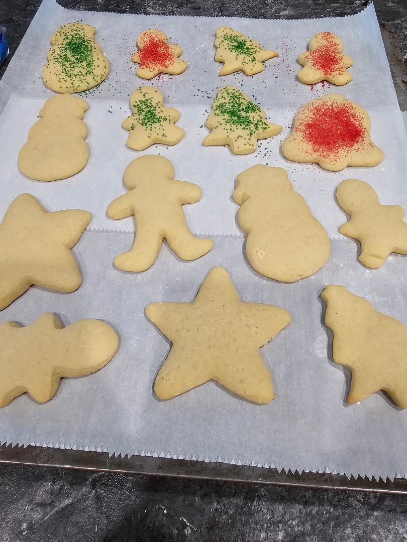 Fresh baked sugar cookies right out of the oven