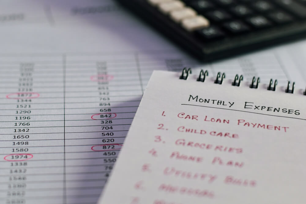 calculating monthly expenses for a personal budget