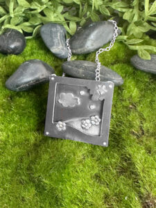 Shadowbox pendant from Sylvie Alusitz for Halstead Vivi Magoo Workshop Tucson 2026