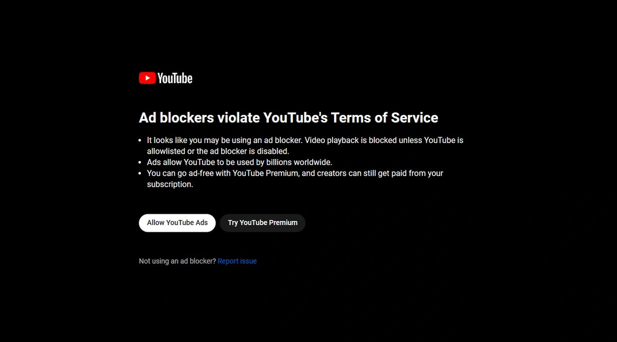 ad blockers violate youtubes terms of service