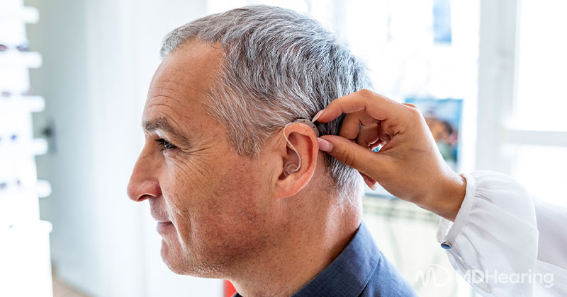 hearing aid in ear