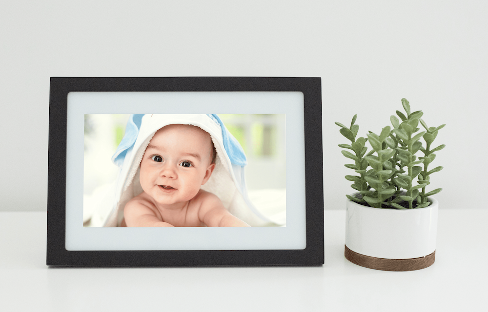 Image of baby on digital photo frame