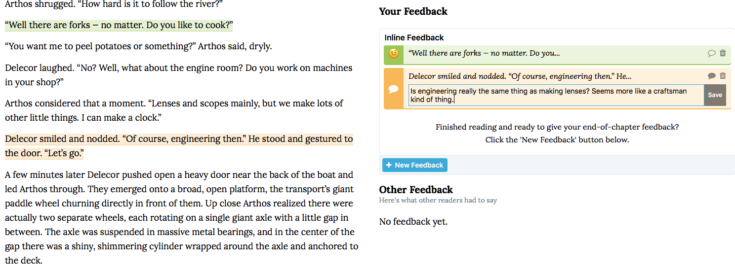 Inline Feedback, now in Beta | BetaBooks