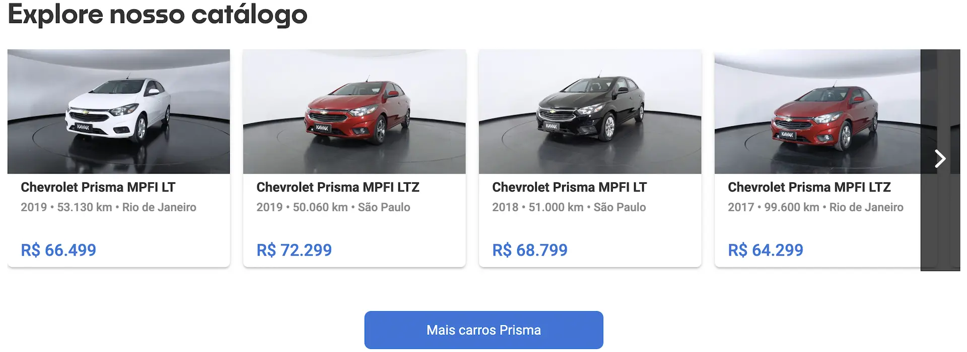 Chevrolet Prisma usado à venda