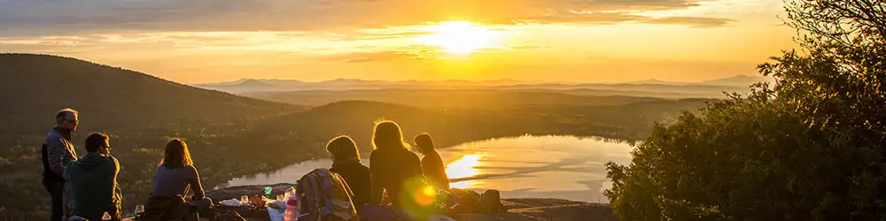 View of the mountains in West Virginia during sunset.