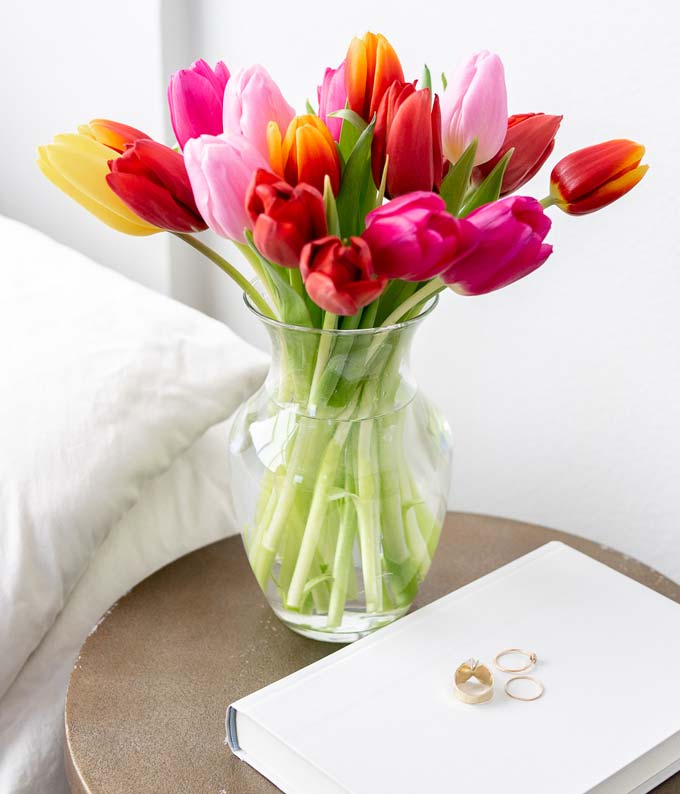 Rainbow Tulips for Valentine's Day