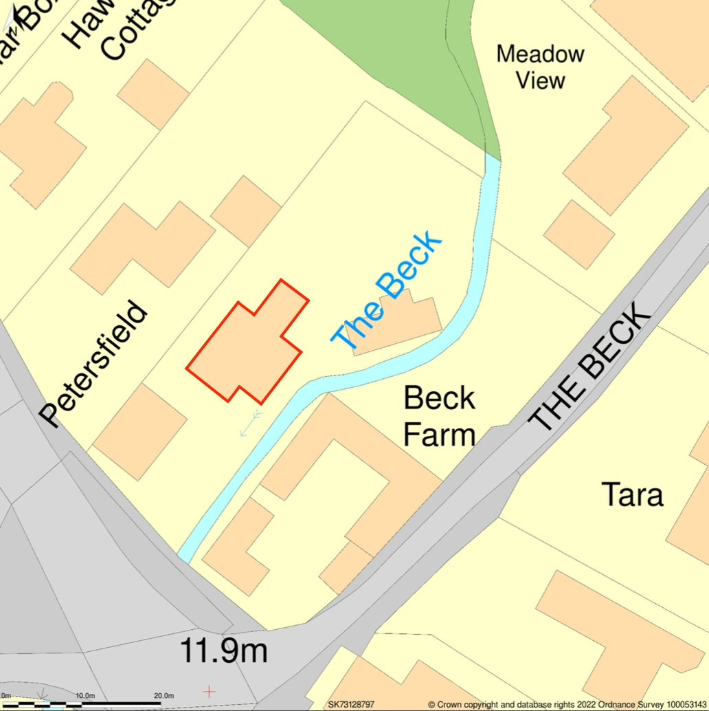 Site plan 1:500 scale sample         