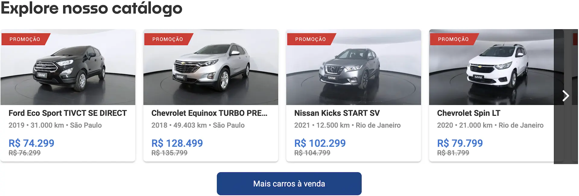 Preço de carros - usados com financiamento