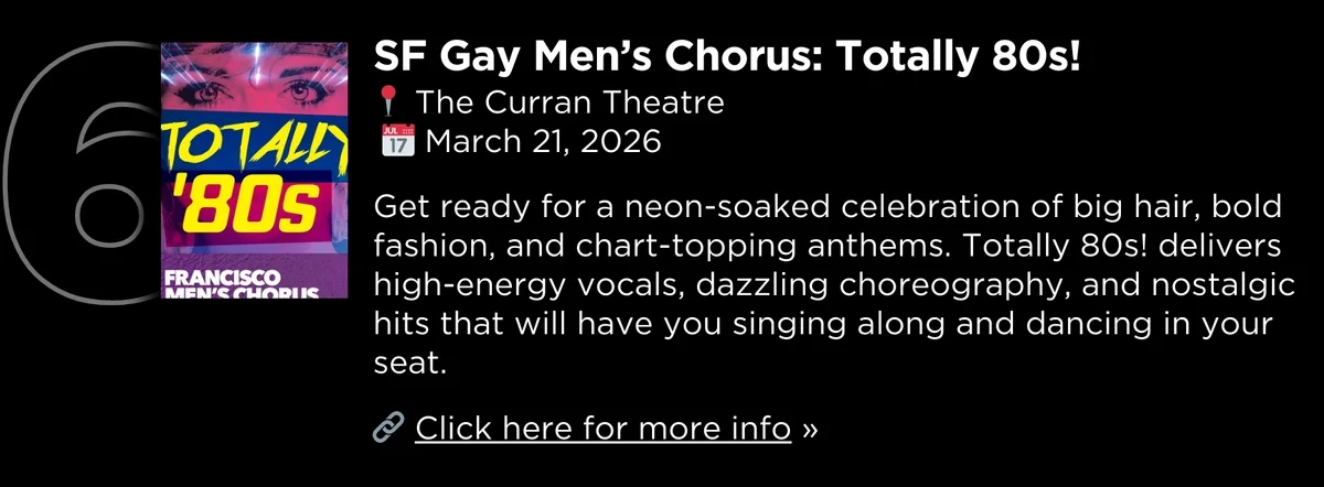 SF Gay Men's Chorus Totally 80s!