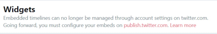Twitter widgets